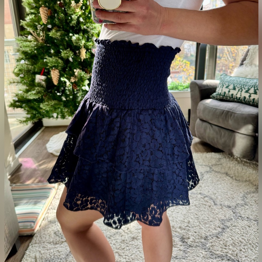 NWT Milly Blue Lace Skirt Size 6